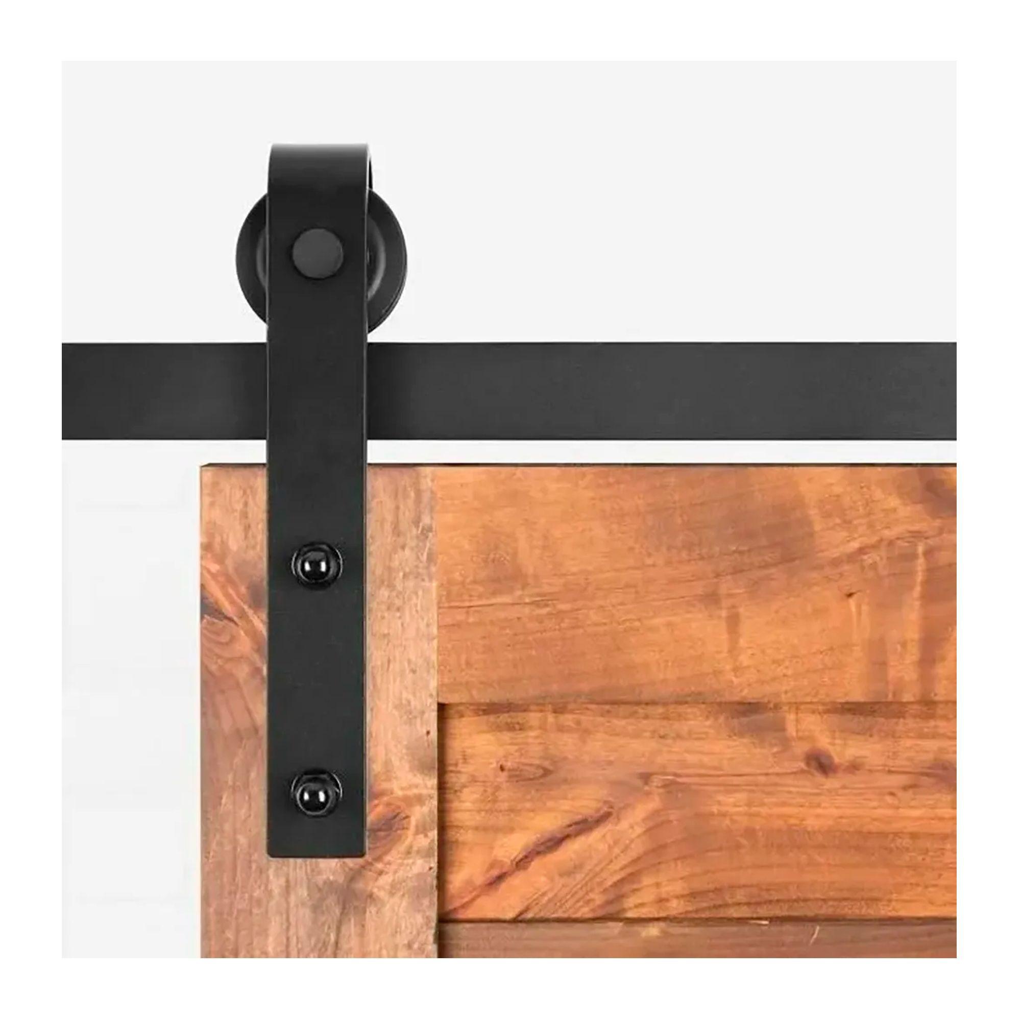 Kit Herraje Riel Para Puerta Corrediza Estilo Granero 2m-7