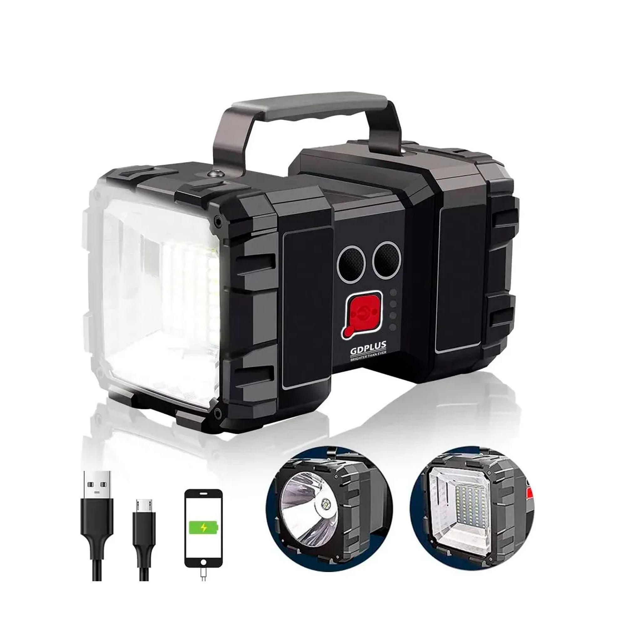 Linterna Recargable Doble Cabeza Led Multiuso Emergencia-0