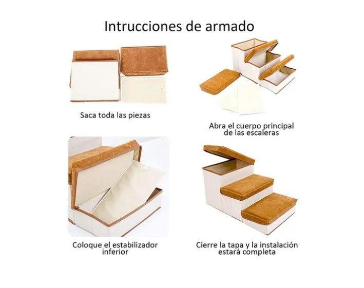 Escalera Plegable Para Mascotas Pequeñas De 3 Pisos-2