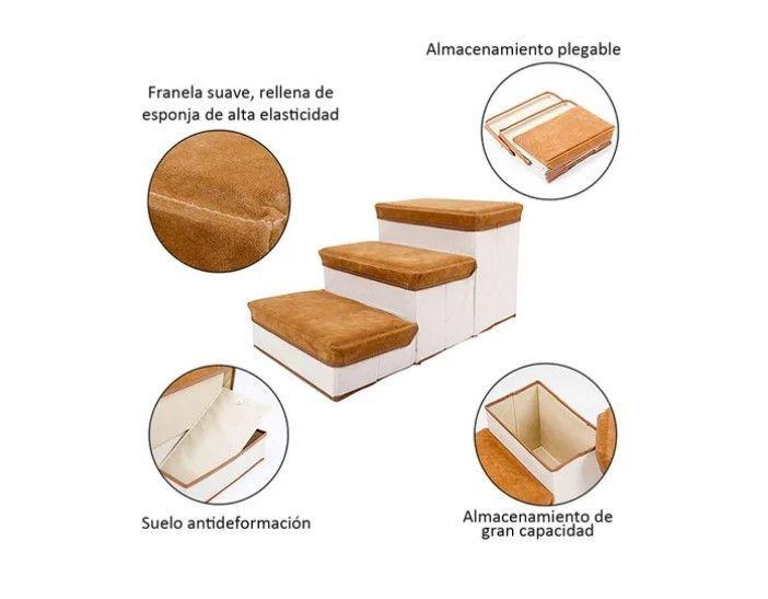 Escalera Plegable Para Mascotas Pequeñas De 3 Pisos-3