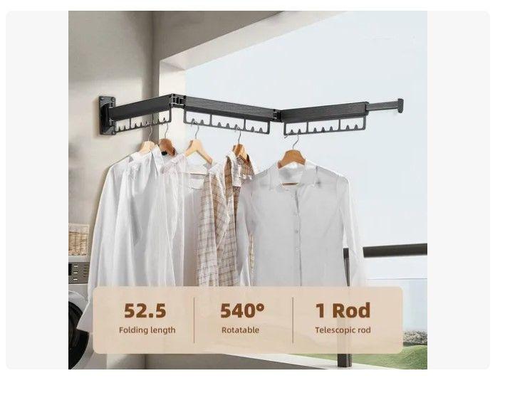 Tendedero Plegable Colgadores De Ropa Ajustable-2