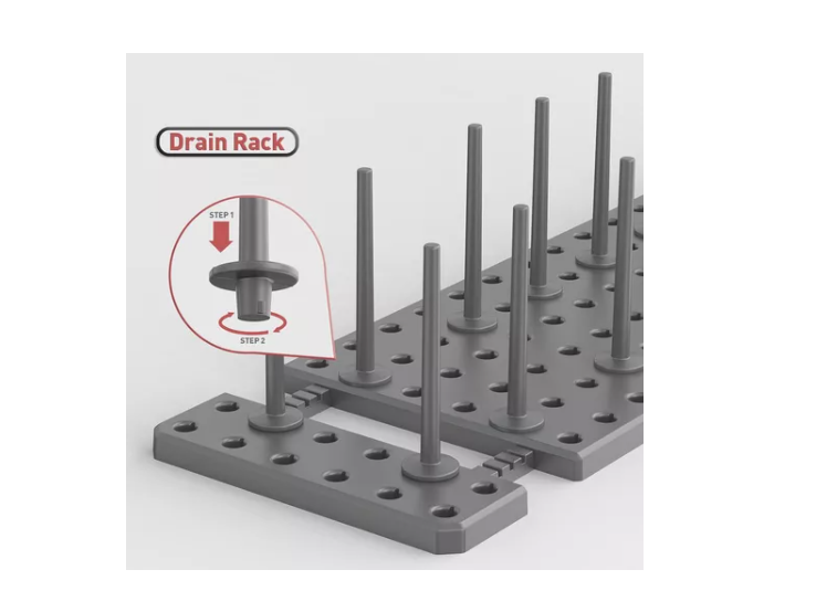 Estante Ajustable Drenaje Cocina Tipo De Cajón Organizador-1