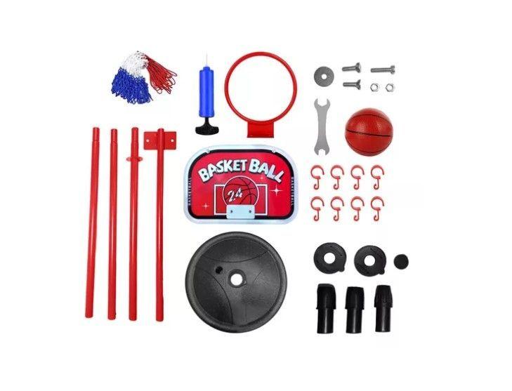 Soporte Baloncesto Altura Ajustable Niños + Balón + Inflador-3