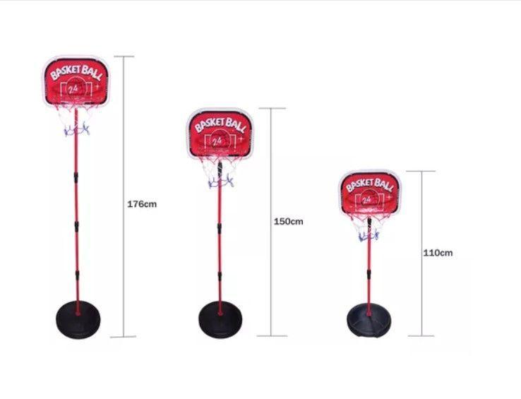 Soporte Baloncesto Altura Ajustable Niños + Balón + Inflador-4