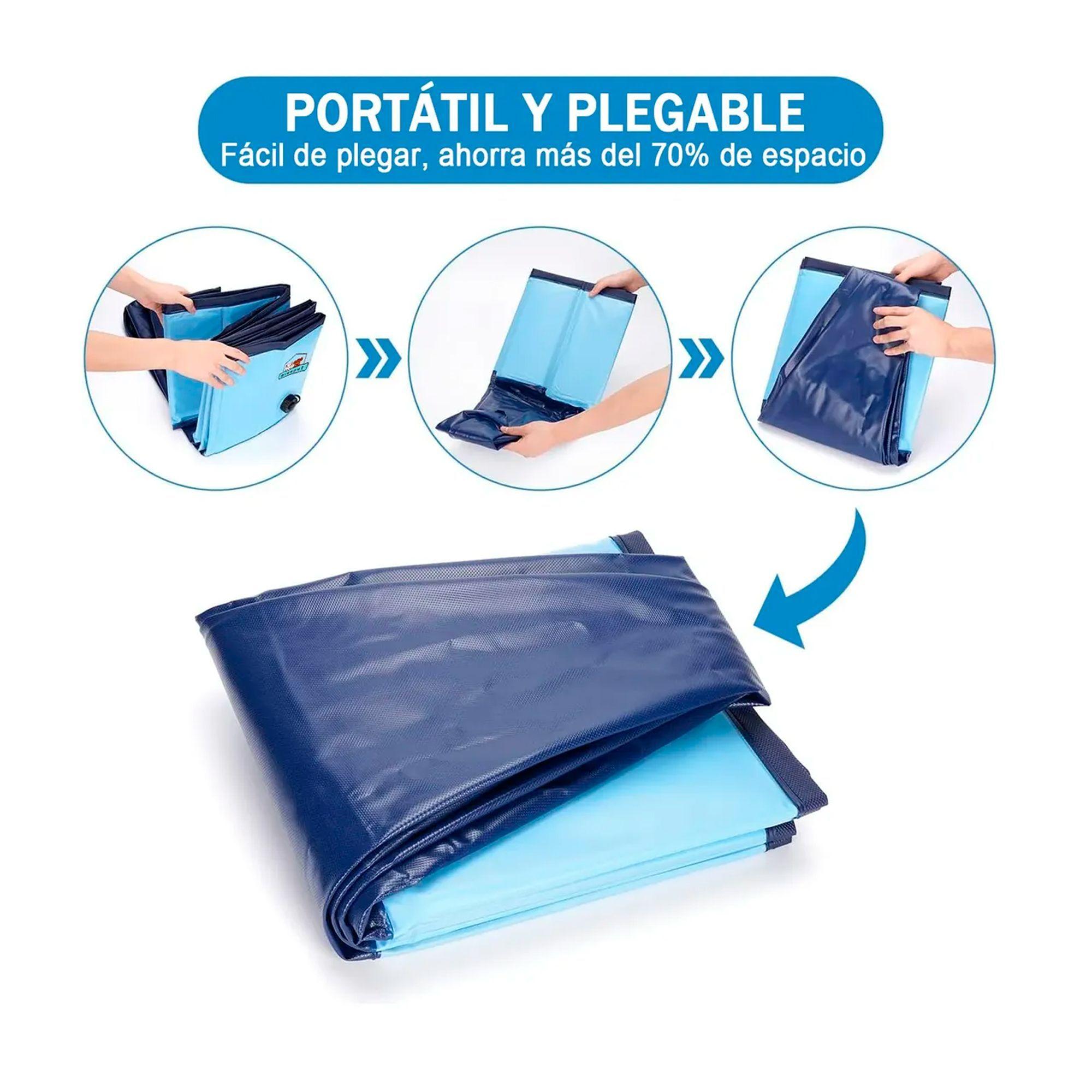 Piscina Plegable Para Mascotas Niños Pvc Resistente 120x30cm-6