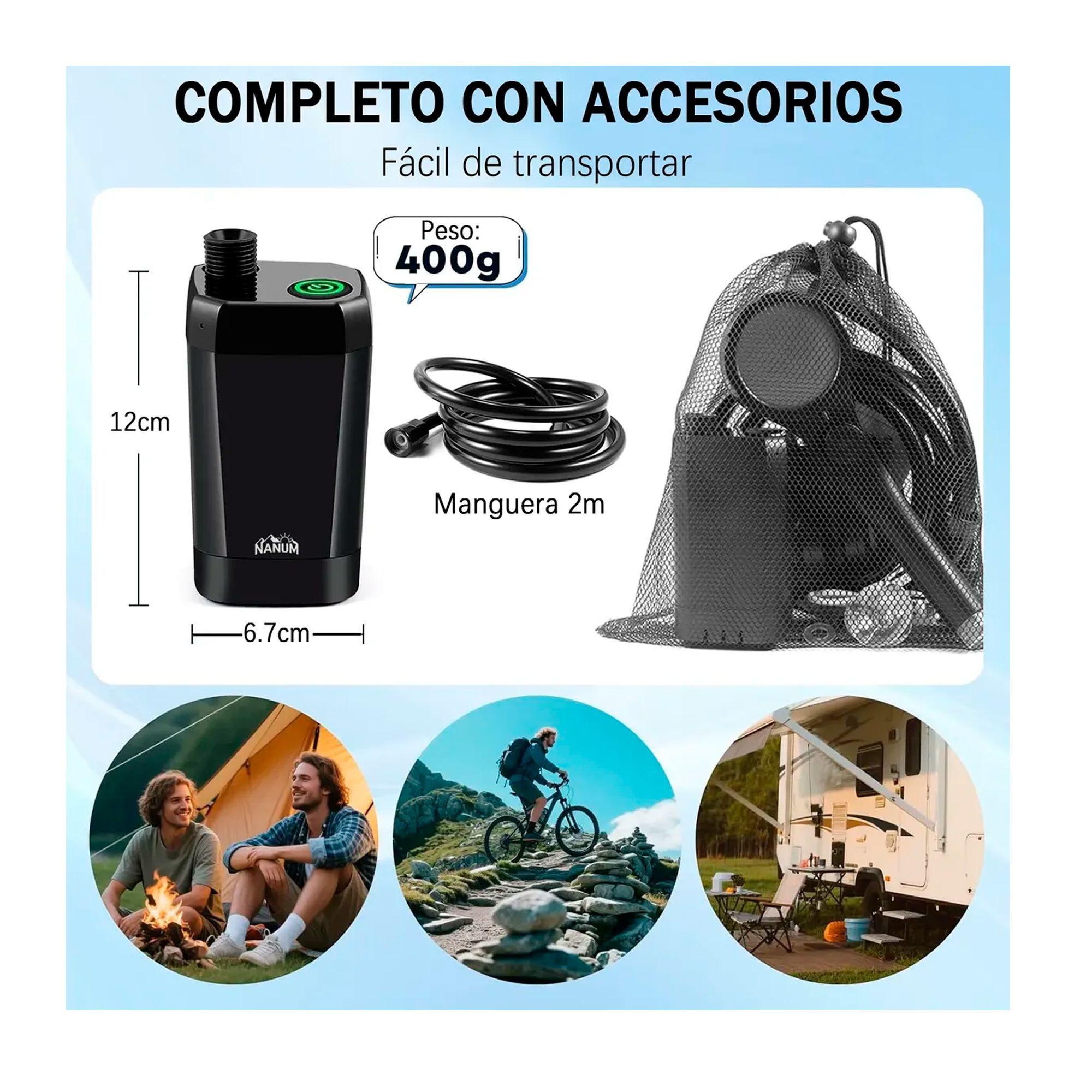 Ducha Portatil Camping 20l Recargable Con Pantalla Led-5