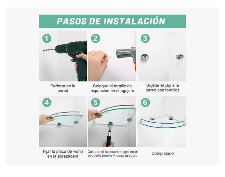 Pack 4 Organizador Repisa Esquineras De Vidrio Ducha Estante-2