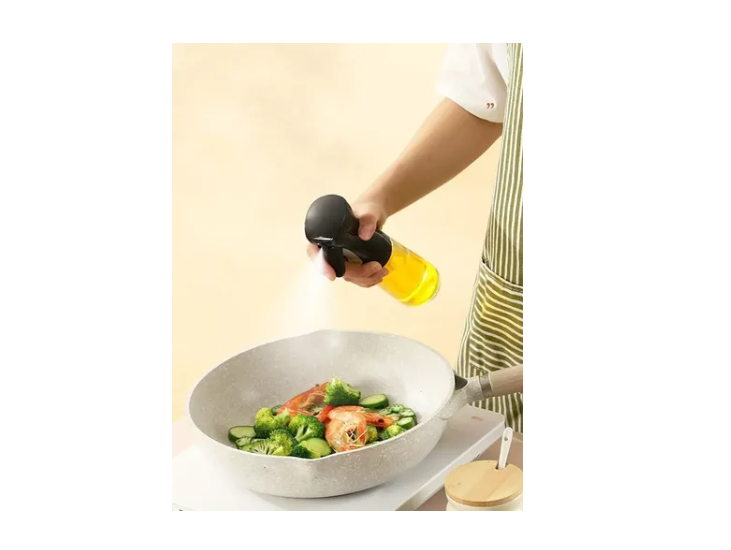 Aceitero Dispensador Botella Spray De Cocina 300ml Negro-3