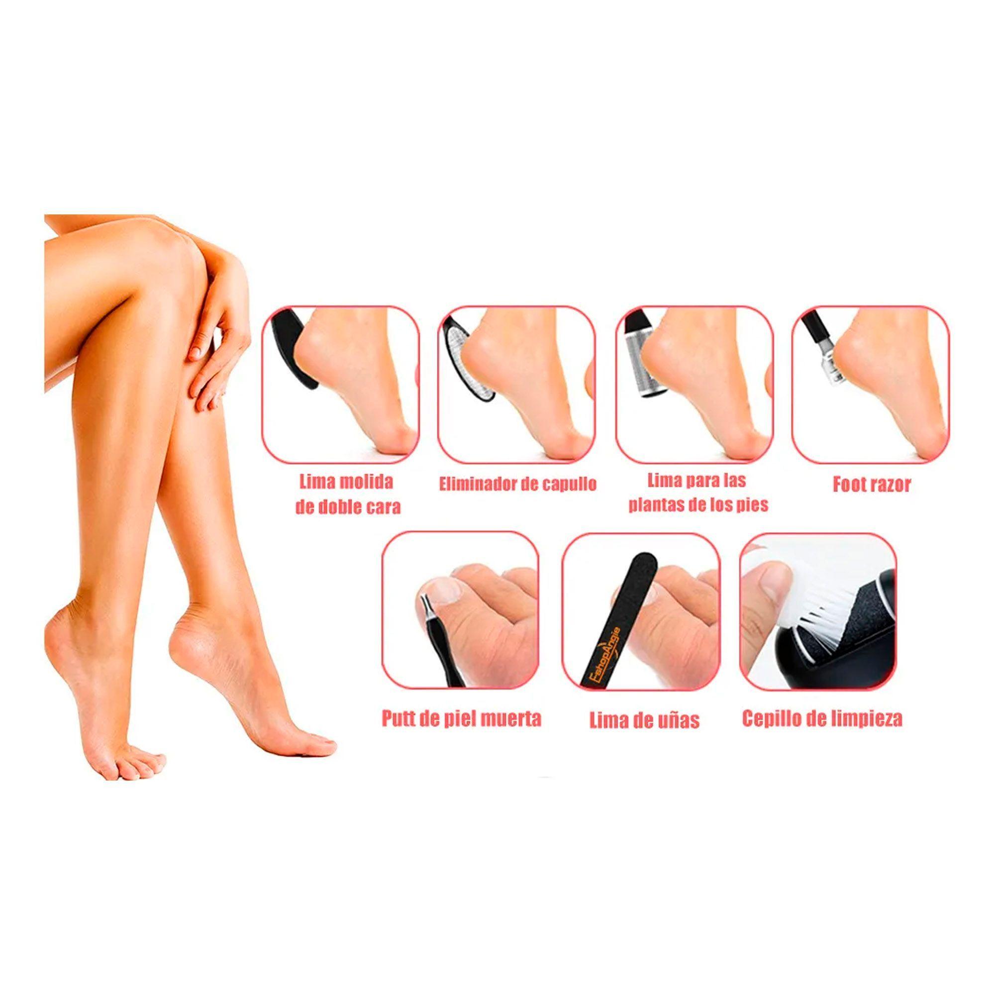 Removedor De Callos Eléctrico De Pie Kit Pedicura Recargable-2