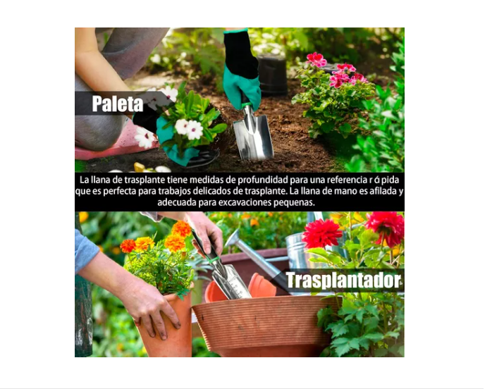 Set 11 Piezas Herramientas Jardinería Huerto Plantas Jardin-6