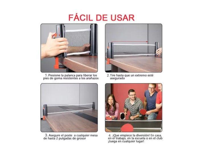 Red Ping Pong - Malla Retractil Adaptable A Cualquier Mesa-5