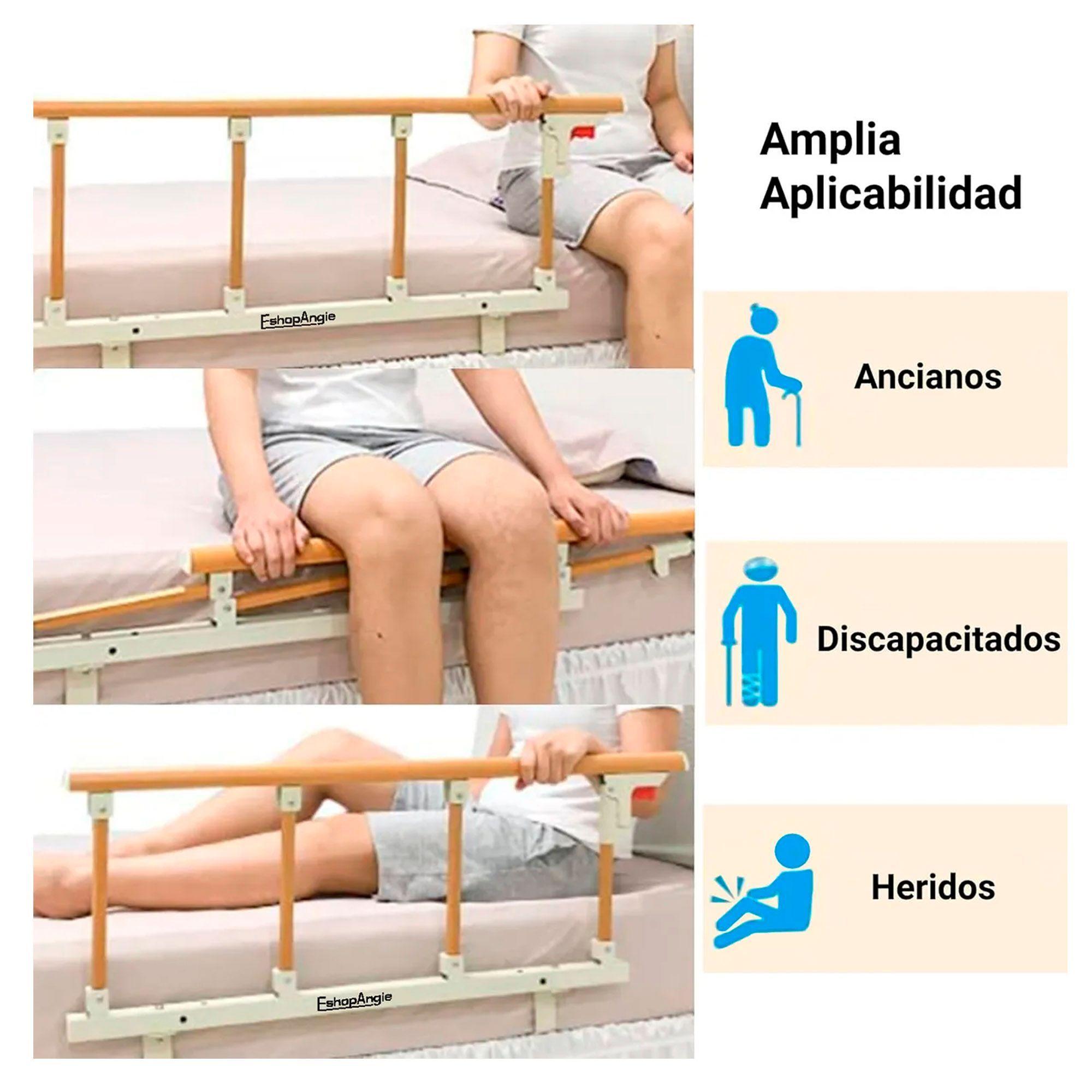 Baranda De Cama Lateral Anticaída Para Cuidado Adulto Mayor -3