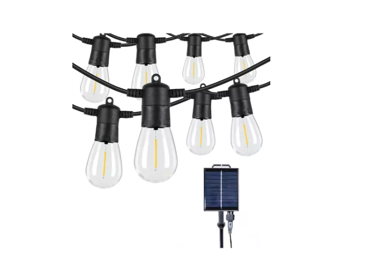 Guirnalda Led 10 Mtrs Panel Solar 10 Ampolletas Impermeable-1