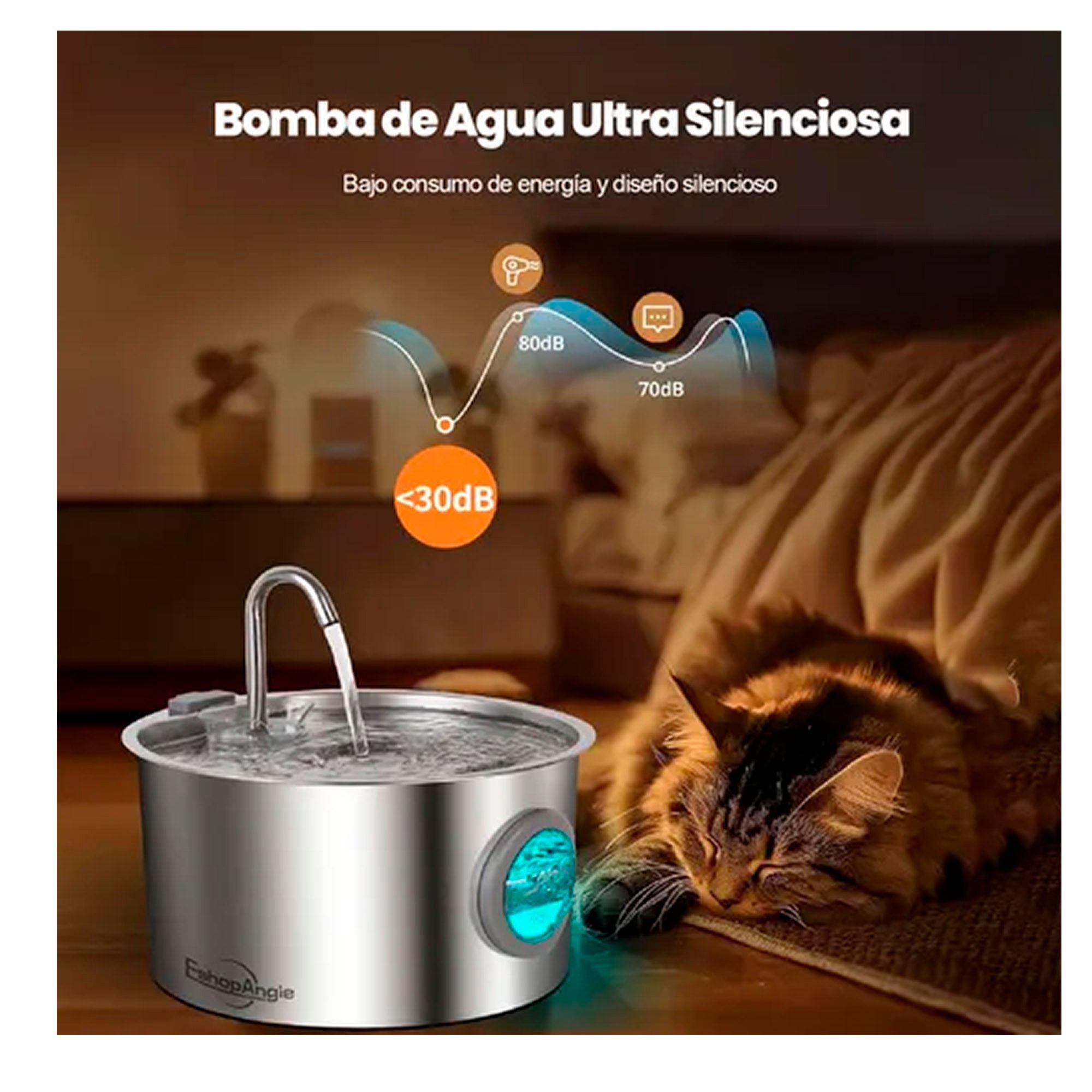 Bebedero Fuente De Agua Gatos Mascotas Automatico Acero 3.2l-4