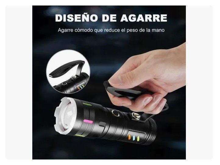 Linterna Led Ultrapotente Con Zoom Recargable-2