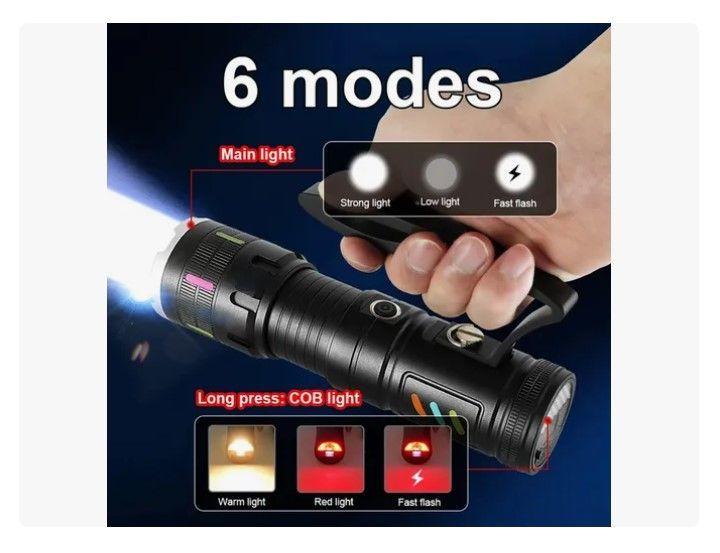 Linterna Led Ultrapotente Con Zoom Recargable-3