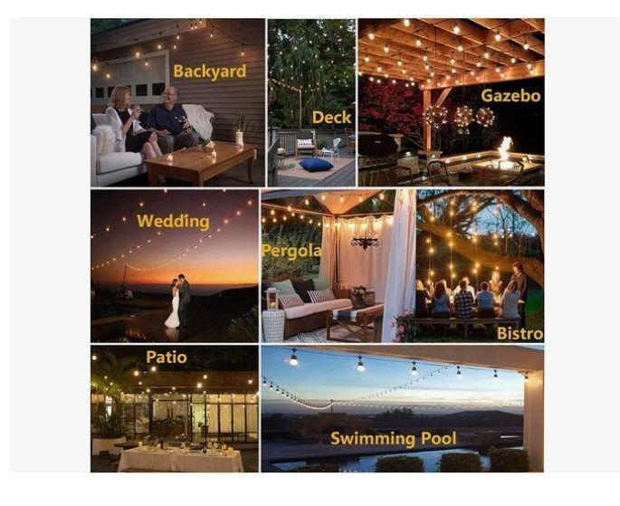 Guirnalda Luces Led 20 Metros Unible Exterior 20 Ampolletas-3
