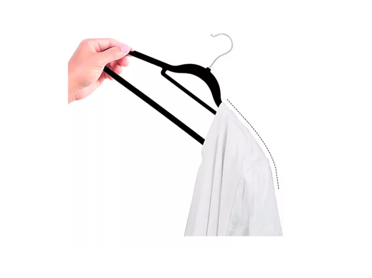 Colgadores De Ropa Antideslizantes Terciopelo 20 Unid Gancho-3