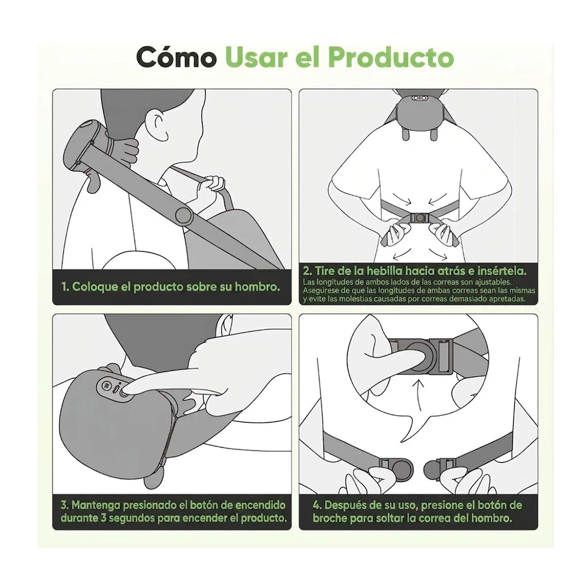 Masajeador De Cuello Y Hombros Con Calor Recargable-6