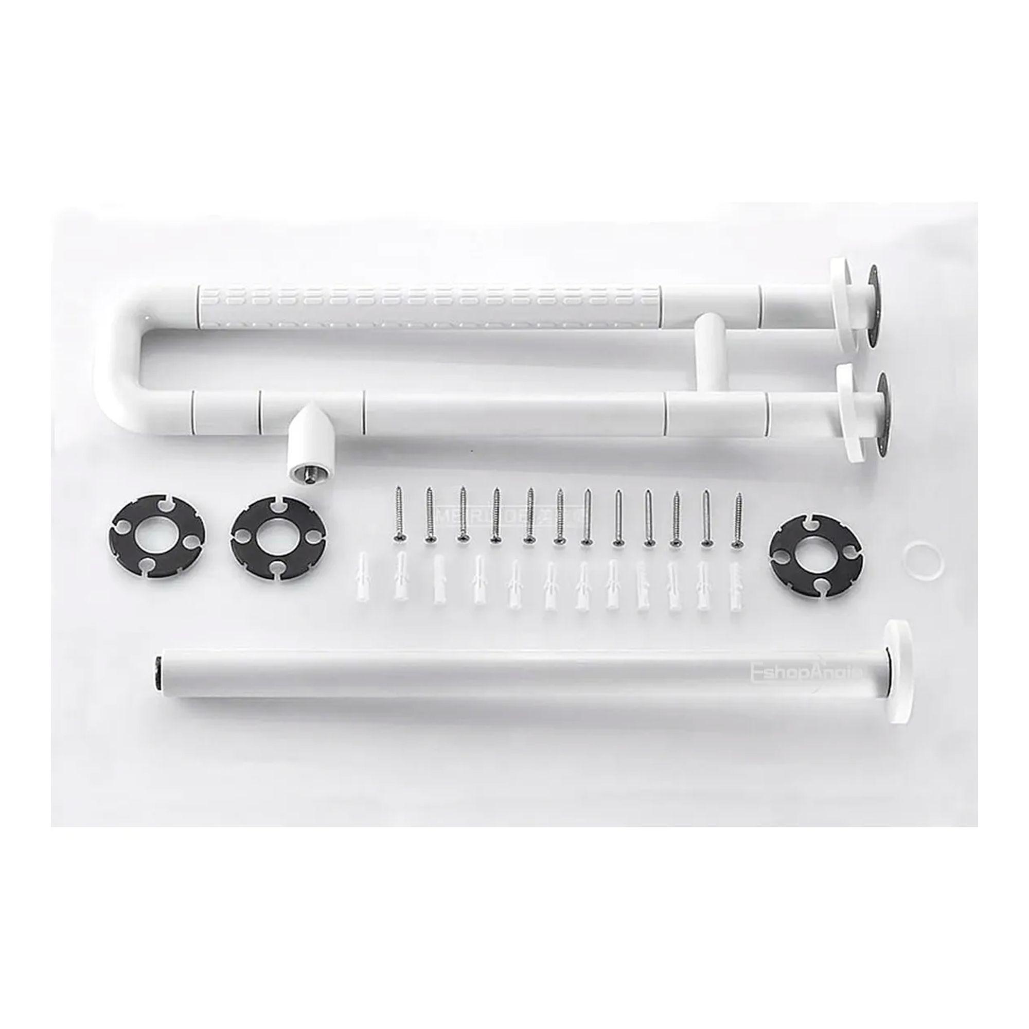 Barra Seguridad Baño Discapacitados Acero Inox Muro Piso-2