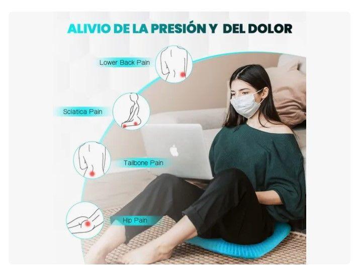 Cojin Gel Silicon Ergonomico Panal Comodo Asiento Auto Silla-2