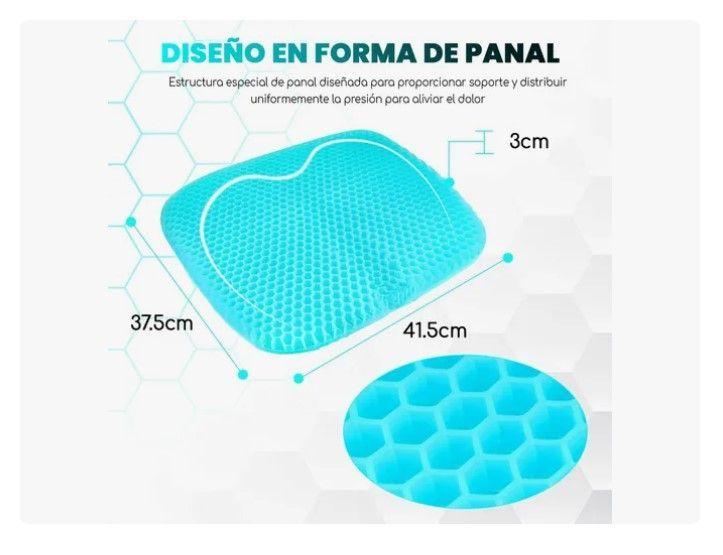 Cojin Gel Silicon Ergonomico Panal Comodo Asiento Auto Silla-5