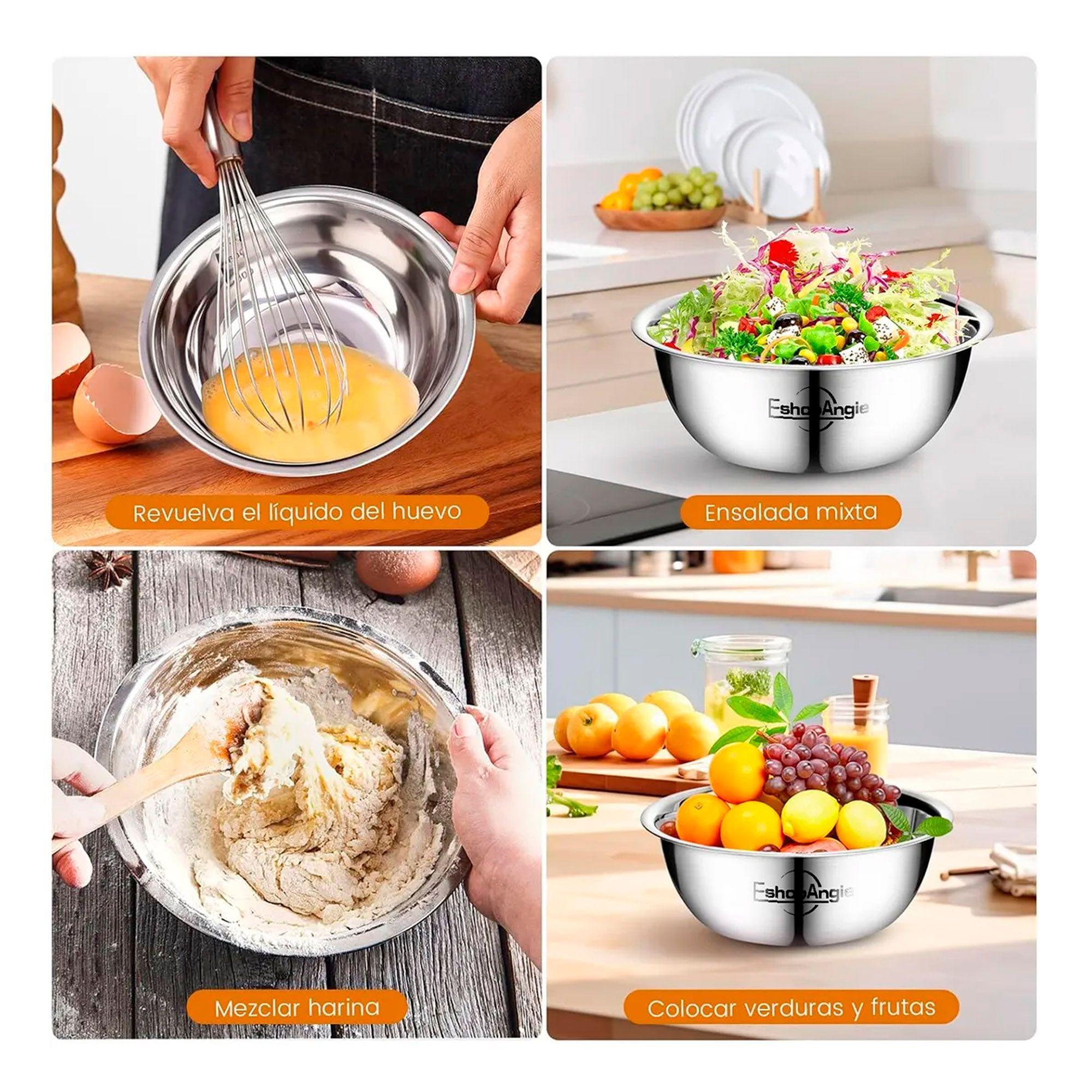 Pack 5 Bowl Pocillo Acero Inoxidable Reposteria Cocina-4