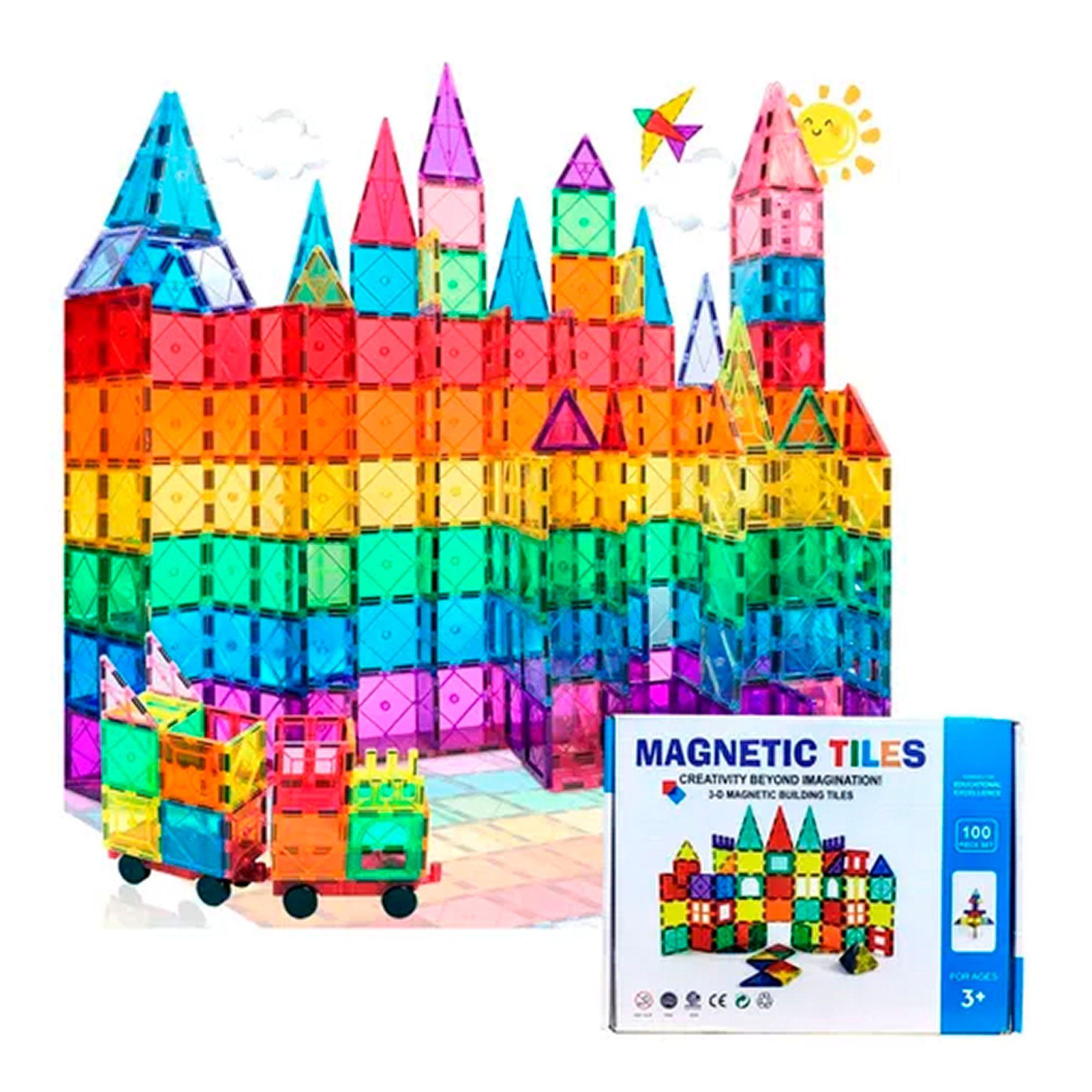 Juego De Bloques De Construcción Magnéticos 3d 100 Piezas-0