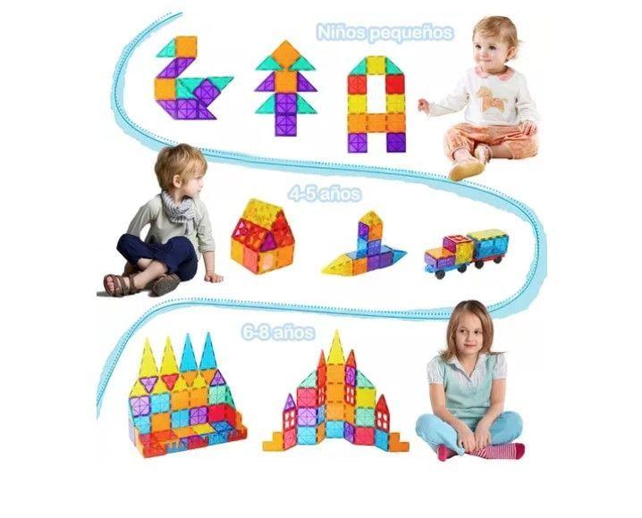 Juego De Bloques De Construcción Magnéticos 3d 100 Piezas-2
