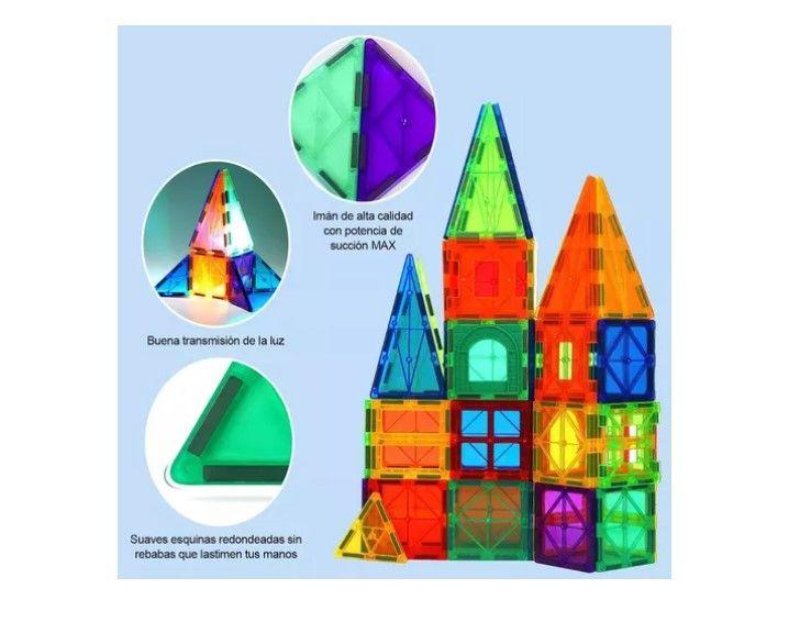 Juego De Bloques De Construcción Magnéticos 3d 100 Piezas-3