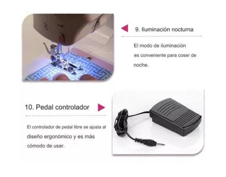 Maquina De Coser Eléctrica 12 Tipos Costura Con Pedal-5