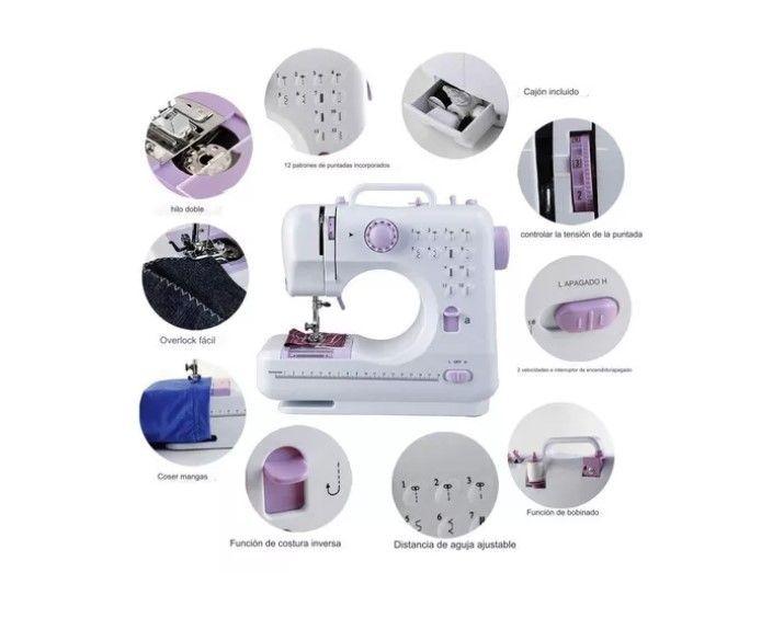 Maquina De Coser Eléctrica 12 Tipos Costura Con Pedal-7