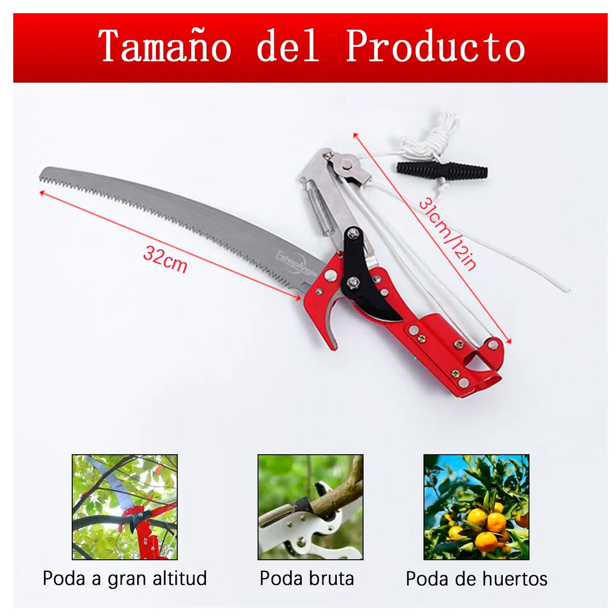 Tijera De Altura Sierra Jardinería Podadora Con Serrucho-3