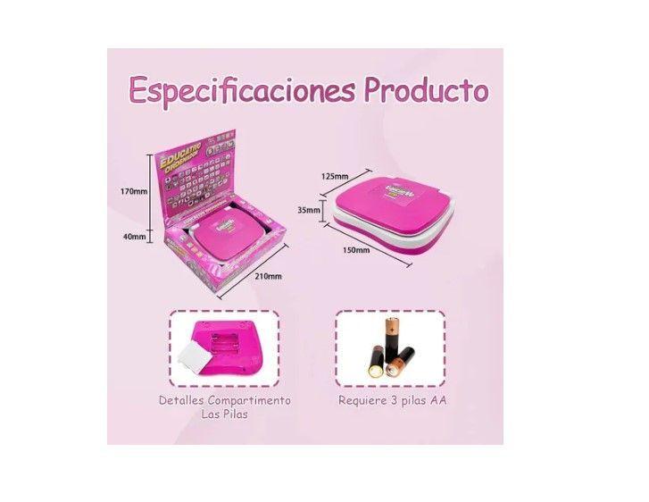 Laptop De Juguete Didáctica Educativa Con Pantalla-3