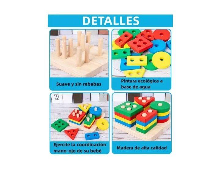 Pack 10 Juguetes Didácticos De Madera Para Niños Montessori-5
