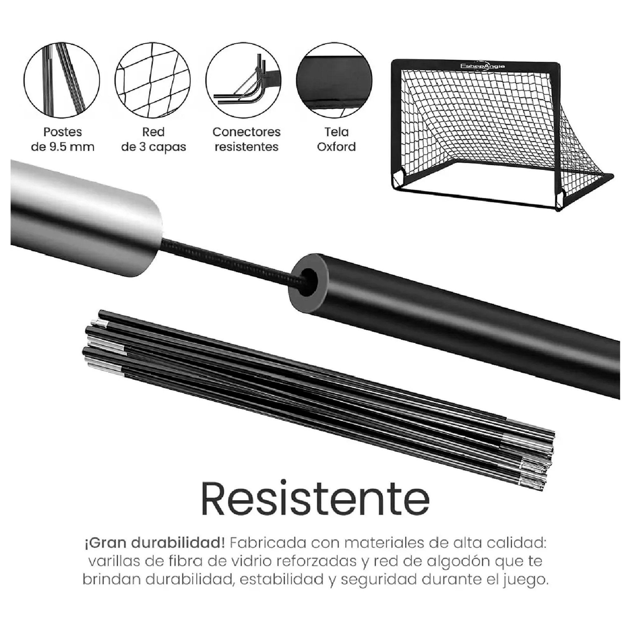 2 Juego De Porterías De Fútbol Portátil Para Niños 120*90cm-3