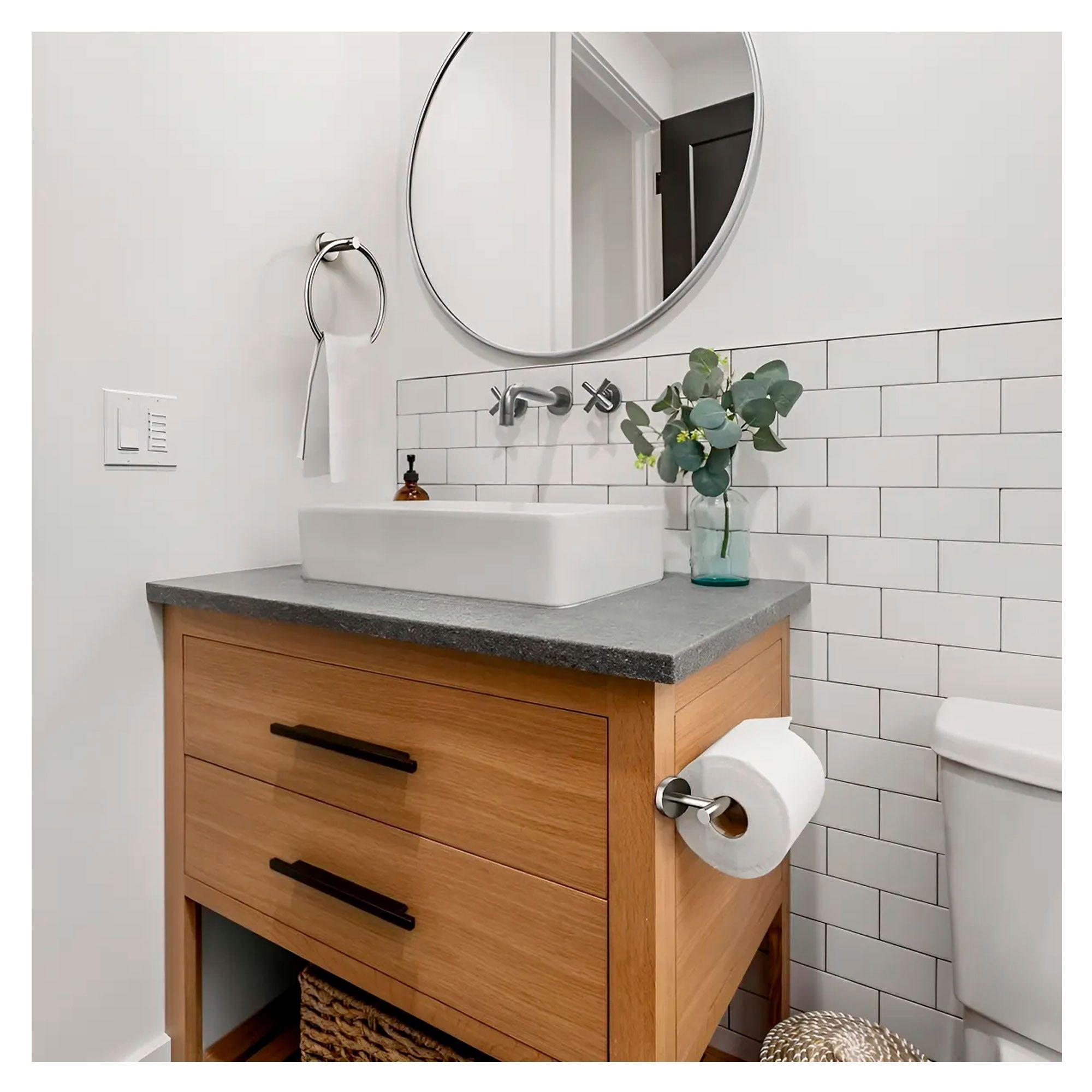 Juego Set 9 Accesorios Para Baño Acero Inoxidable Plateado-3