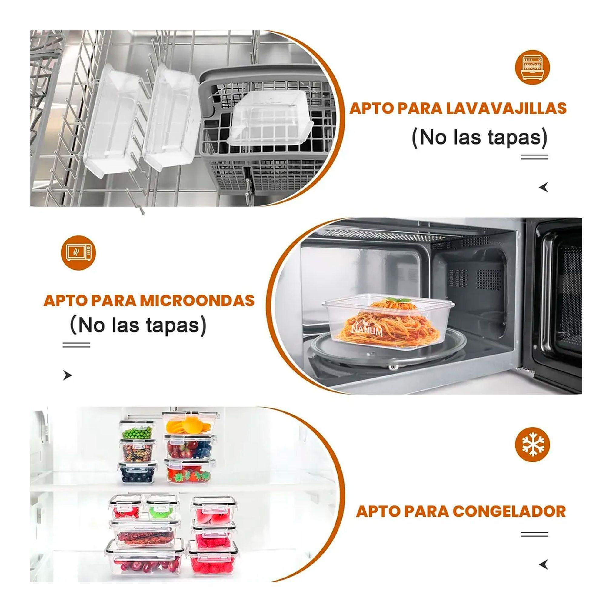 Set 14 Contenedores Hermeticos Taper Recipientes De Alimento-4