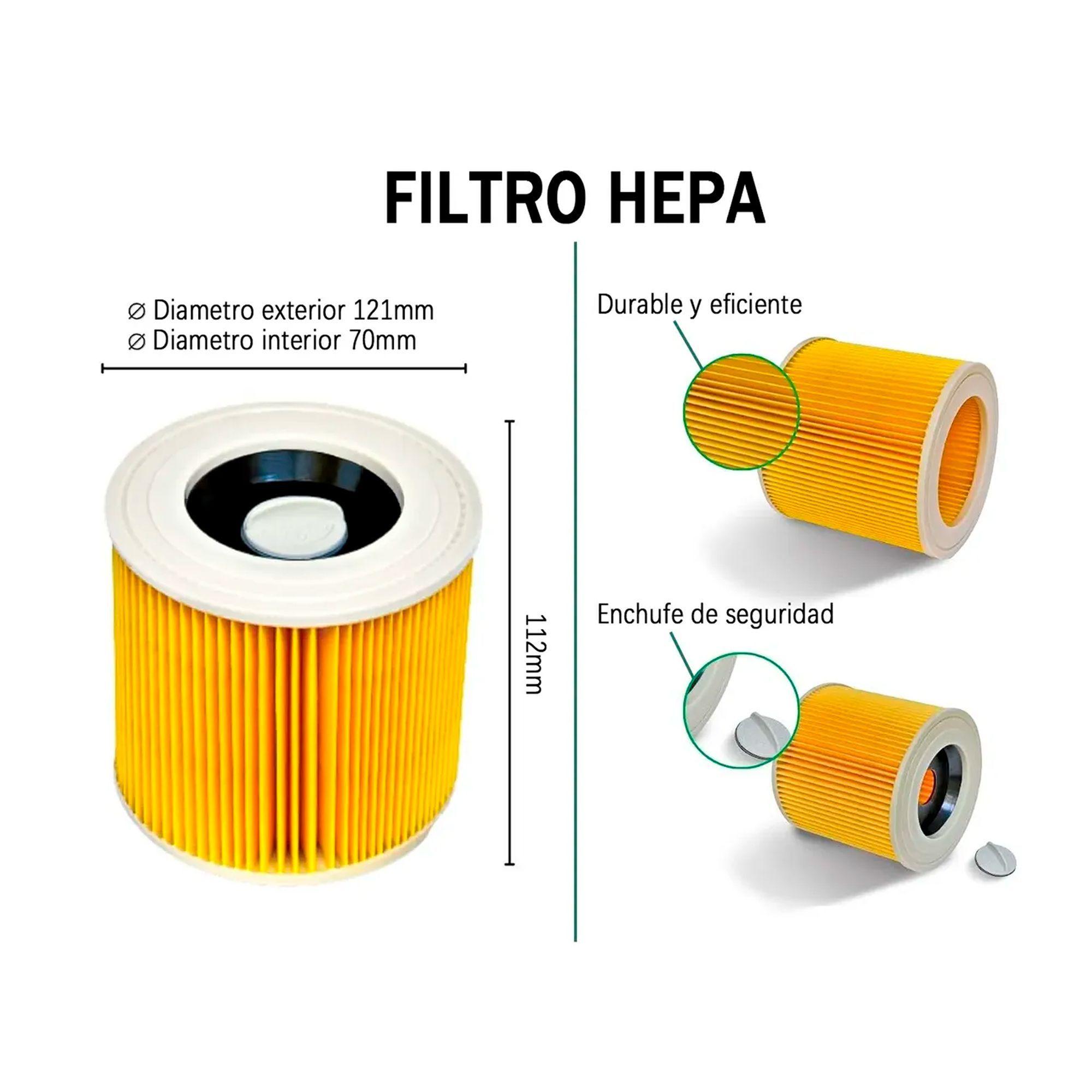 Filtro Para Aspiradora Hepa Port til Cilindrico Plisado-5