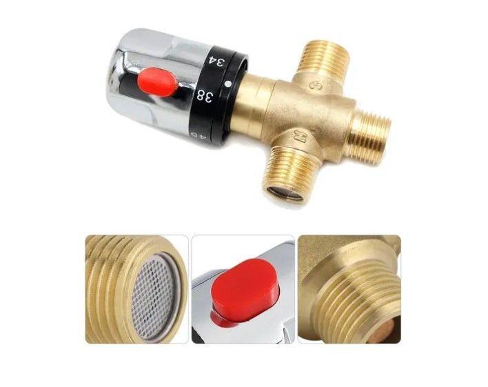 Válvula Mezcladora Termostática Ajustable 3 Baño Latón Agua-3