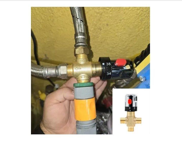 Válvula Mezcladora Termostática Ajustable 3 Baño Latón Agua-7