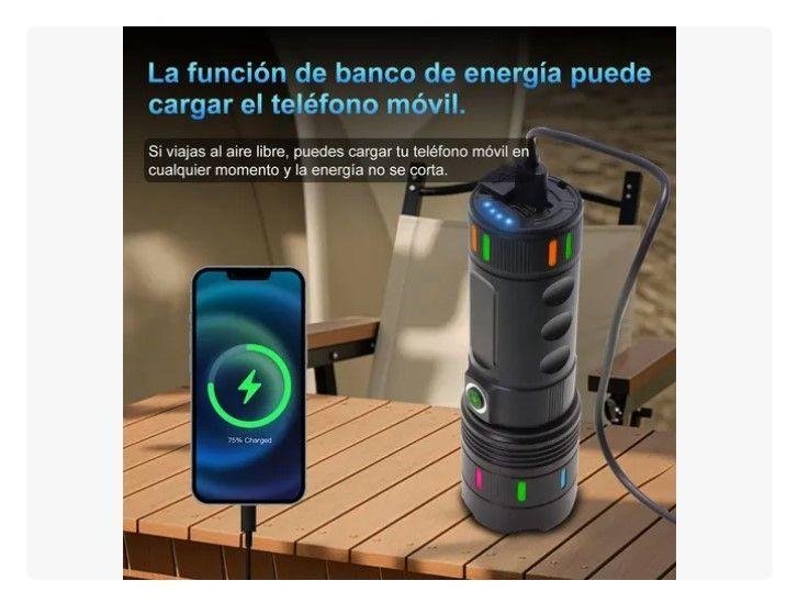 Linterna Táctica Led Con Zoom Recargable Ultra Potente-4