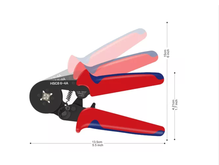 Alicate Crimpadora Prensa Terminal Trinquete-2
