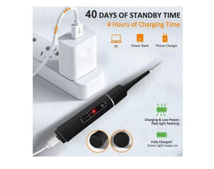 Kit Cepillo Limpiador Dental Eléctrico Ultrasónico Removedor-5
