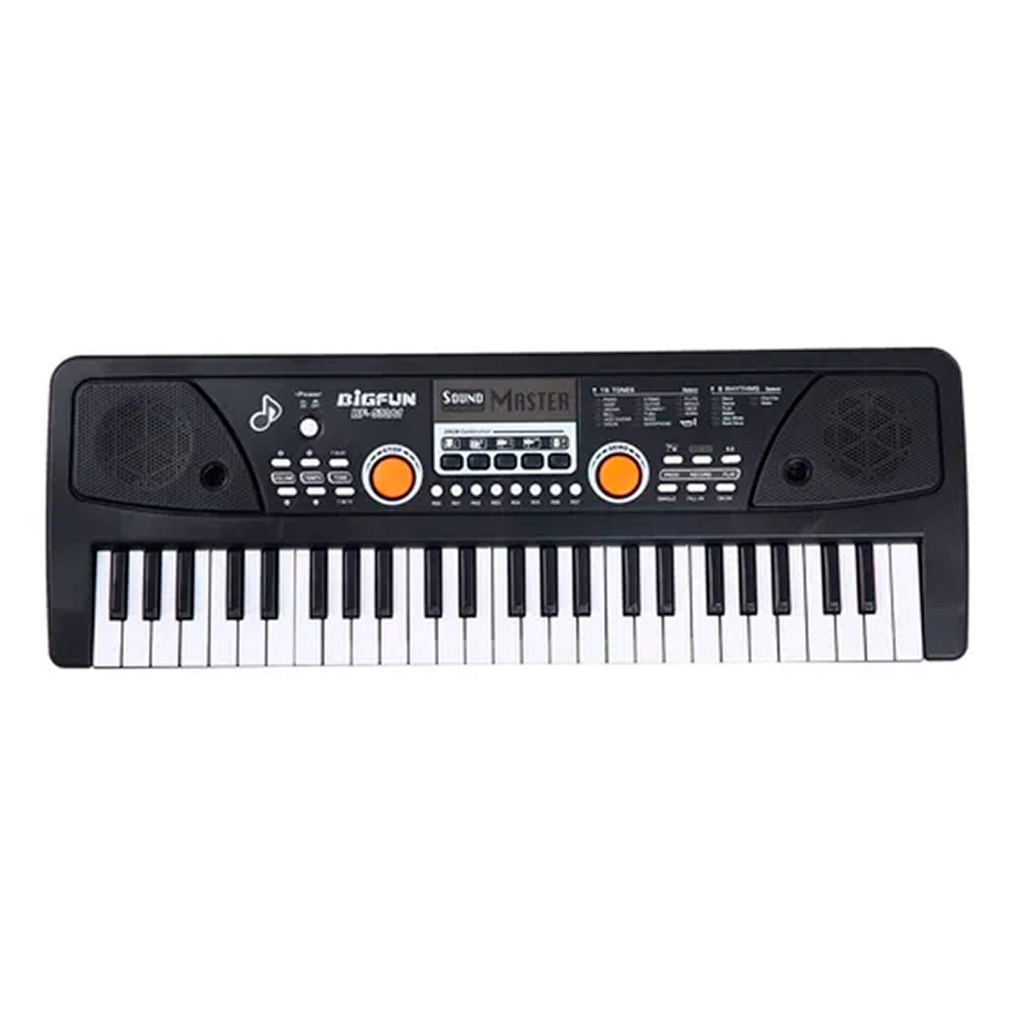 Piano Teclado Musical Eléctrico De 49 Teclas + Micrófono-0