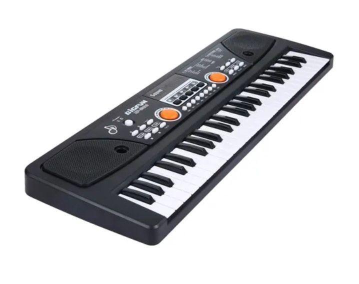 Piano Teclado Musical Eléctrico De 49 Teclas + Micrófono-1