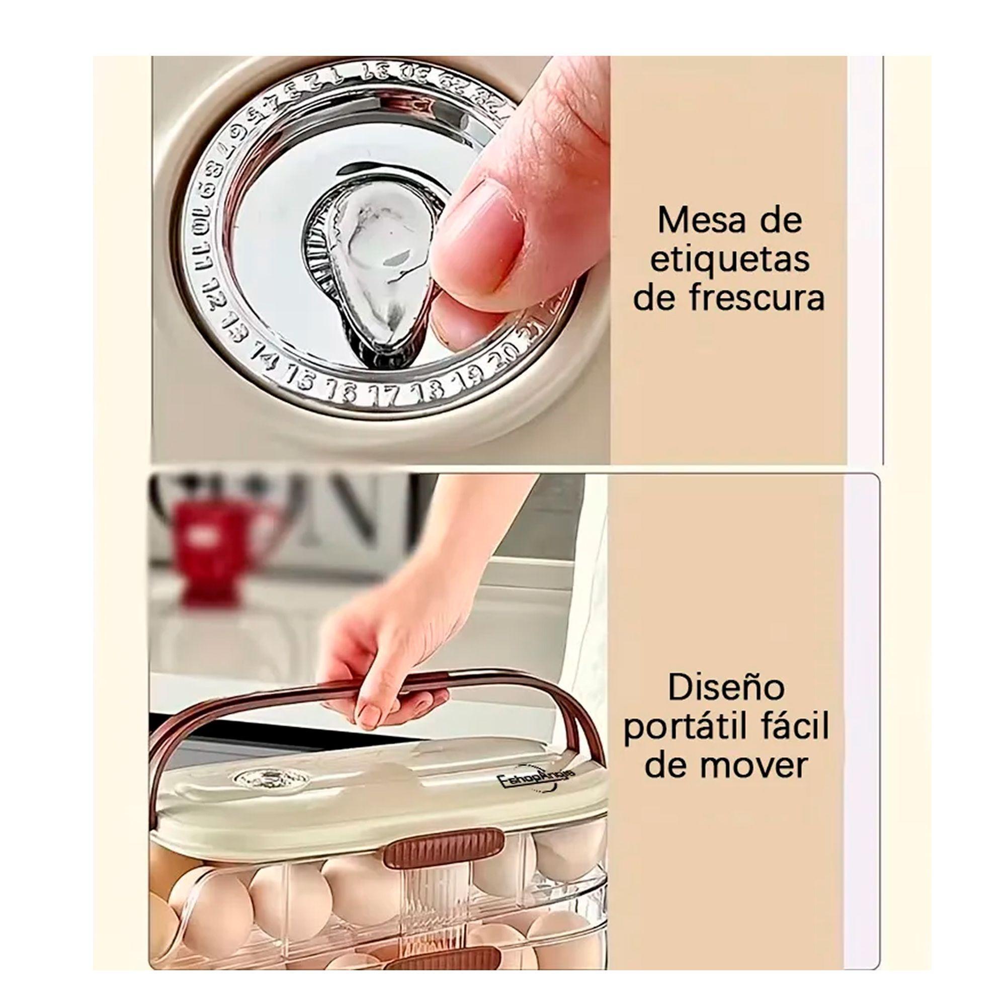 Organizador De Huevo Automatico 3 Niveles Dispensador Nevera-4