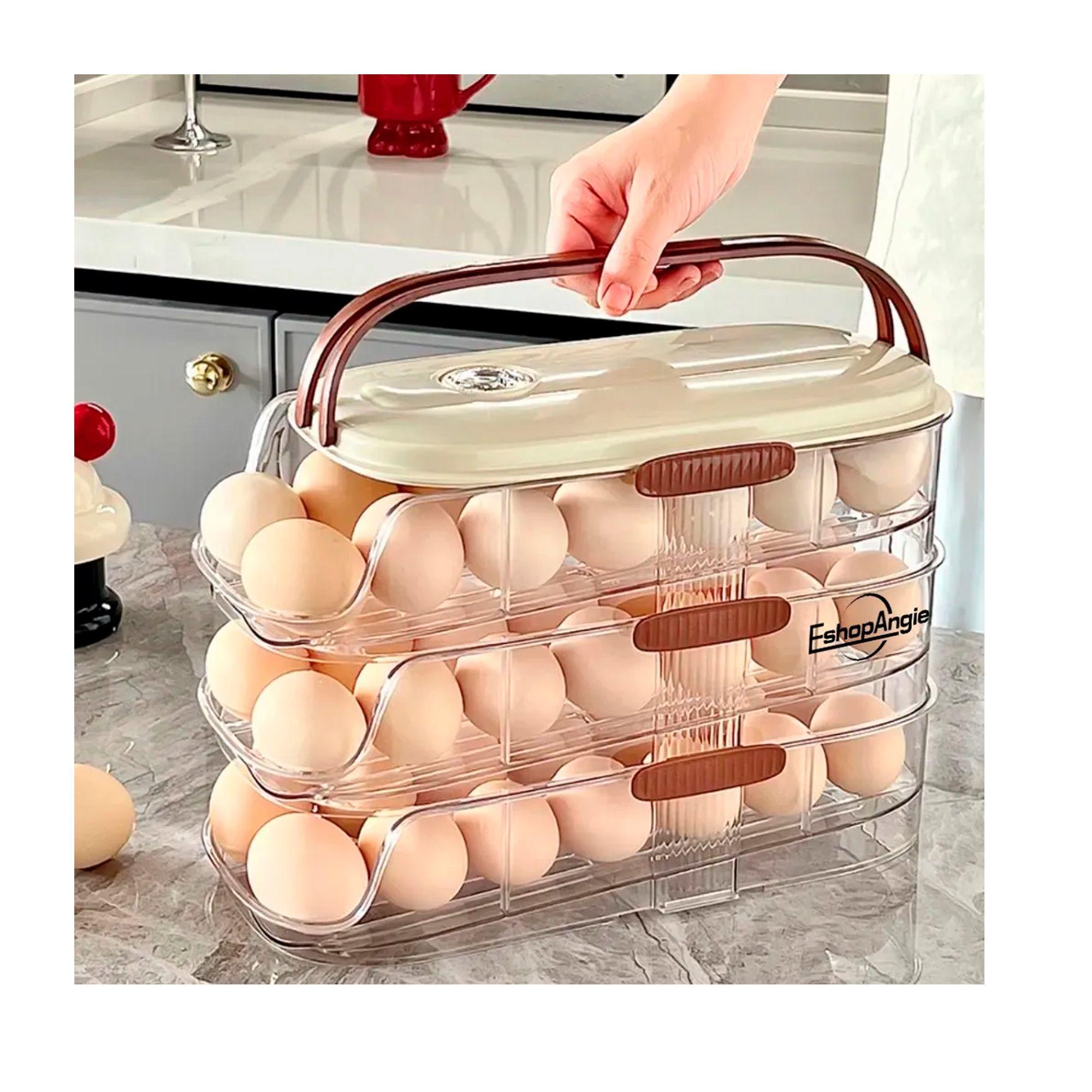 Organizador De Huevo Automatico 3 Niveles Dispensador Nevera-5