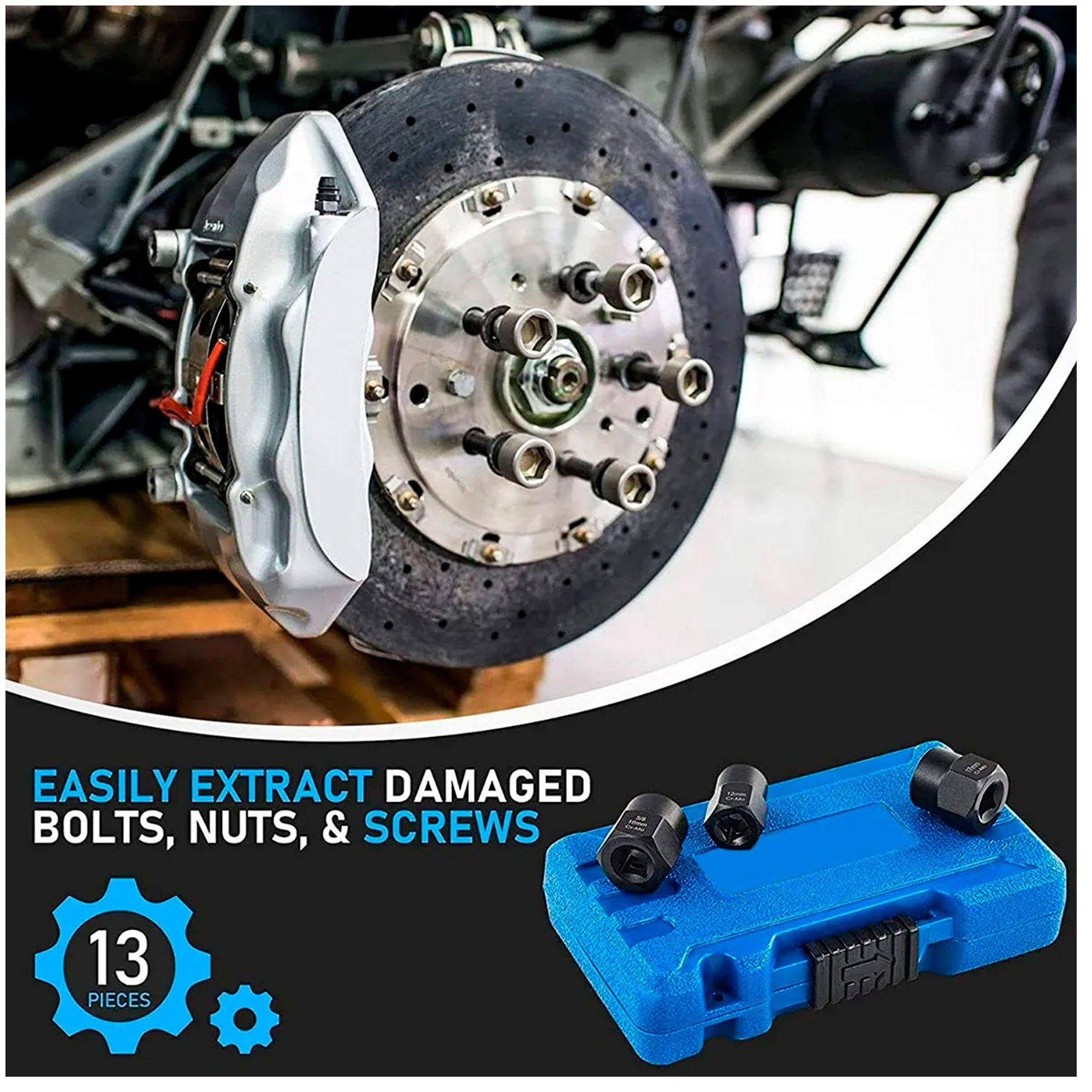 Kit De Dados Herramientas Juego Dados Extractores 1/4 A 19mm-4