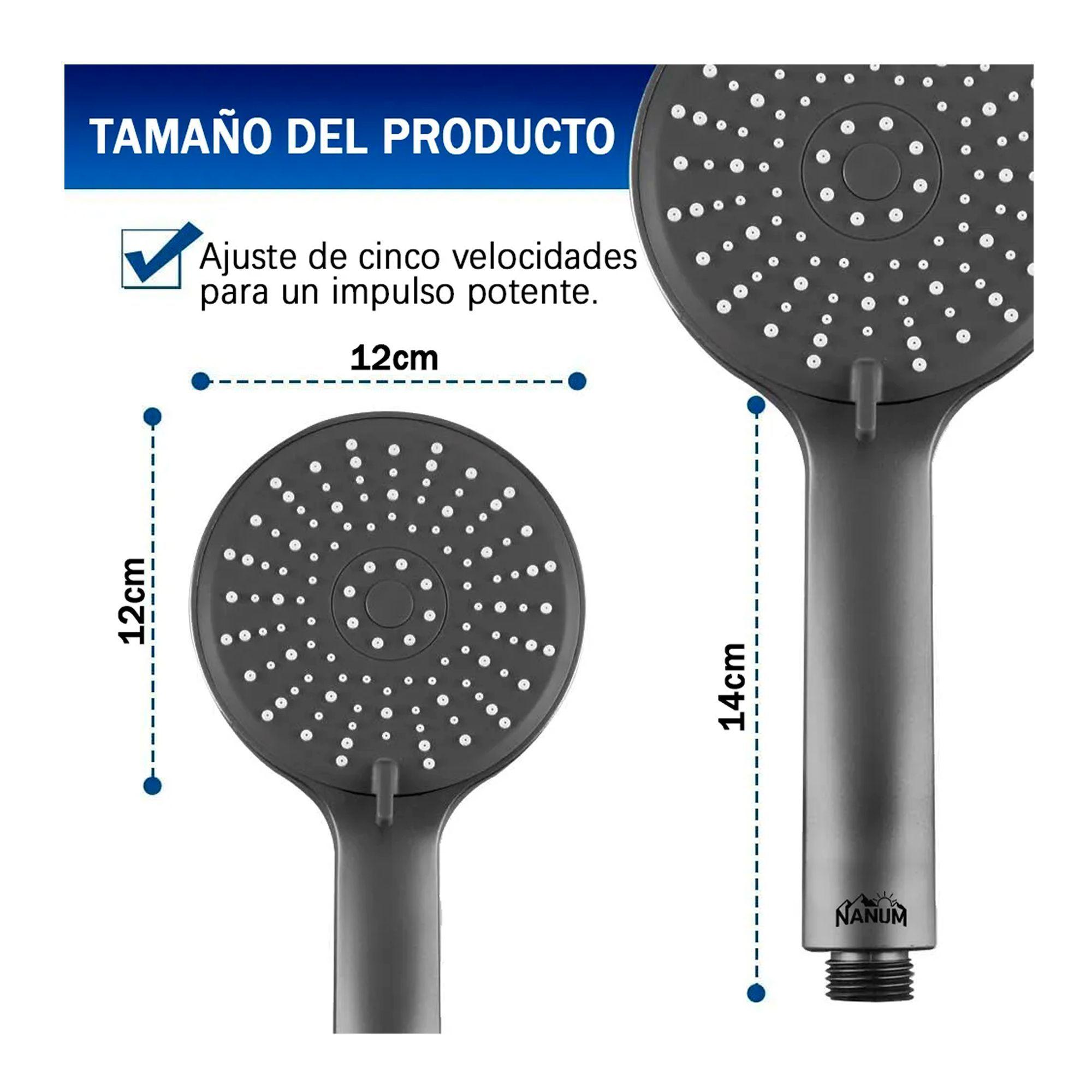 Cabezal Ducha De Mano Telefono Alta Presion Rociador 5 Modos-2